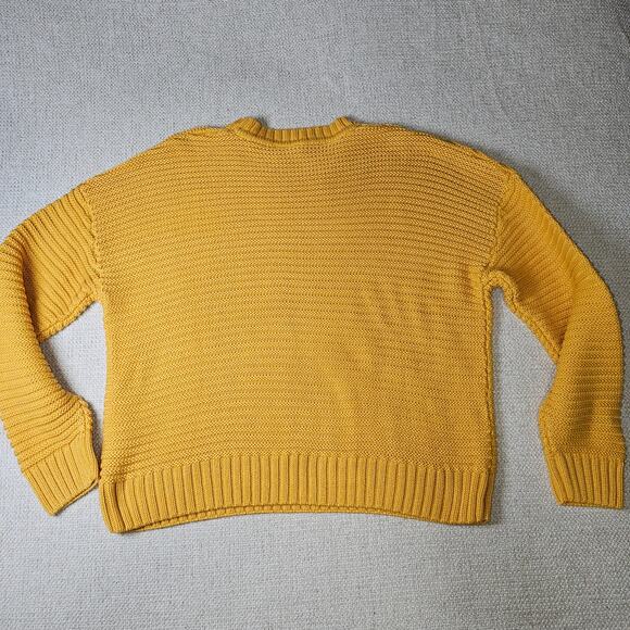 Divided Mustard Color, Fall, Soft Sweater, Ribbed Knit, Crewneck, Medium - Picture 2 of 9